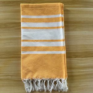 Nuovo telo mare e da bagno turco a righe larghe con bordo a nappe, personalizzabile, in tessuto misto - Product Image 3