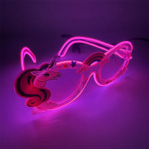RICHSHINING 2025 Nouveau Design Lunettes LED Contrôle de la Musique <span class=keywords><strong>Licorne</strong></span> Arc-en-ciel LED Lunettes Lumineuses Brillant dans le Noir pour la Décoration de Fête - Product Image 1