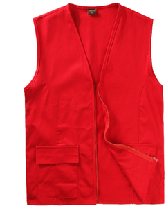 I lavoratori con Logo personalizzato in cotone 200G indossano gilet di cotone uniforme da lavoro resistente alle rughe gilet da uomo - Product Image 6