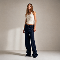 Jeans baggy à jambe large pour femmes, taille basse, style Y2K, en denim délavé, sur mesure OEM, entrejambe 36, vente en gros d'usine sous marque privée
