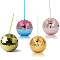 Gobelets de fête en plastique en forme de balle de golf avec logo personnalisé, gobelets à cocktail en forme de boule disco, gobelets à boire