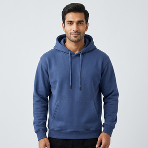Sudaderas con Capucha Extra Grandes de Algodón Grueso de Invierno de 500 g/m², con Logotipo Bordado, de Alta Calidad, Color Puro, Casuales, para Hombre - Product Image 1