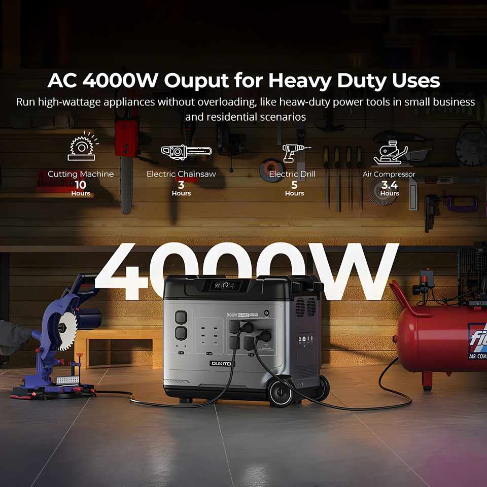 Solar Energy System 4000w Estacion De Energia Portatil 5120Wh Generator ...