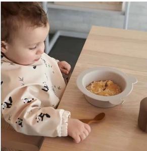 Hot Selling Denmark Polyester Waterproof Long Sleeve Baby Bibs Baby Smock <strong>Apron</strong> for Eating &amp; Led Weaning - Product Image 3