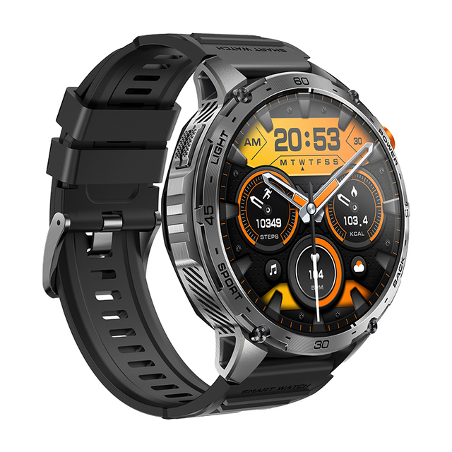 K69 Smart Watch 1.75 Inch Round Amoled Full Touch Screen Sleep Heart Rate Monitor Sports Fitness Tracker Outdoor Smartwatch