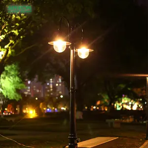 Amerikanisches einfaches Design dekorative Straßen pfosten lampe Traditionelle dekorative Vintage E27 Aluminium Garten mast Licht