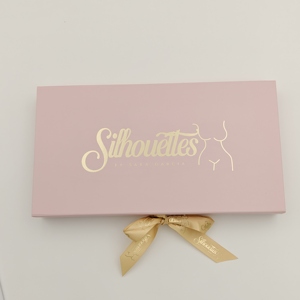 Empaque Romántico Personalizado al por Mayor para el Día de San Valentín 2025, Cinta Negra y Rosa de Lujo con Caja de Regalo para Joyería y Pijamas - Product Image 2