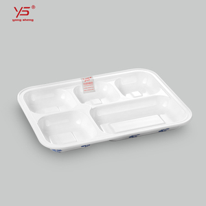 Piring plastik melamin <span class=keywords><strong>5</strong></span> kompartemen warna-warni - Product Image 2