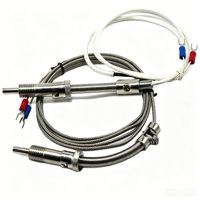 Sonde de température à résistance thermique WRNT-01, type K/E/J, capteur FX PT100, thermocouple à ressort de compression, vis M12*1.5, 5x30mm