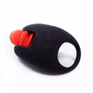 Популярный мужской вибратор для массажа эякуляции секс-игрушки силиконовый язык вибрирующий пенис кольцо на пенис