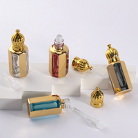 Flacon de parfum vide en verre cylindrique portable de 3 ml, 6 ml, 12 ml pour huile essentielle, sérum de soin de la peau, format voyage