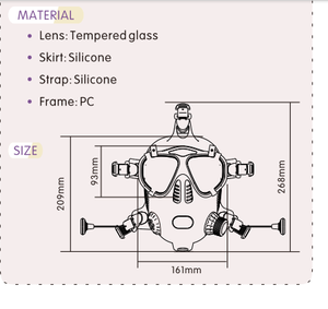 Máscara <span class=keywords><strong>de</strong></span> Buceo <span class=keywords><strong>de</strong></span> Silicona <span class=keywords><strong>de</strong></span> Cara Completa con Vista Panorámica <span class=keywords><strong>de</strong></span> 180°, Compatible con Tanques <span class=keywords><strong>de</strong></span> Buceo Mini SMACO <span class=keywords><strong>de</strong></span> 1L/1.9L para Buceo y Snorkel - Product Image 6