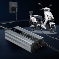 Chargeur de batterie intelligent pour moto électrique, charge rapide pour batterie LiFePO4, utilisation pour voiturette de golf, bateau, batterie 12V 24V 48V 60V 72V