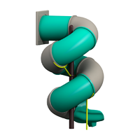 Tube en plastique en spirale personnalisé de glissière d'enfants pour l'aire de jeu d'intérieur