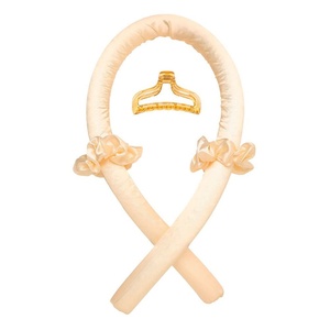 Custom Logo Satin Heatless <b>Hair</b> <b>Curler</b> Set Frizz-Free Soft Curls Sleep Curling Rod <b>Headband</b> Overnight Curling Rod for Styling - Product Image 1