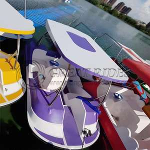 Jeux d'eau populaires 4 personnes en fibre de verre Pedalo Bateau de tourisme à vendre - Product Image 2