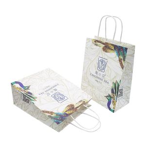New Fashion Wholesale Beauty <b>Small</b> Brown Kraft Paper <b>Bag</b>&<b>White</b> Kraft <b>Bag</b> for <b>Bag</b> Packaging - Product Image 1