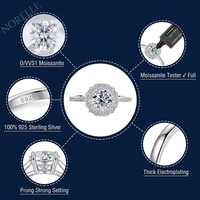Usine prix de gros Moissanite anneaux pas cher prix Fine Jewelry 925 argent Moissanite bague de mariage géométrique bague en diamant