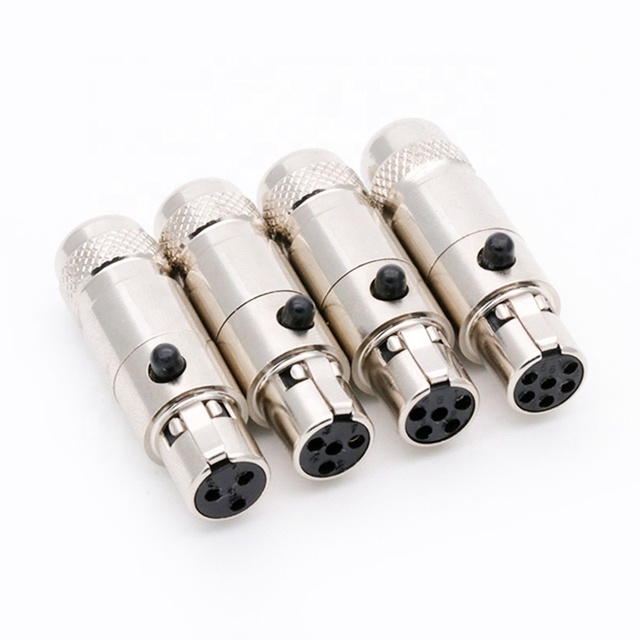 Mini Cannon XLR Cable Connector All Copper 3 4 5 6 7 Pin Xlr Female Plug Wire Connector Mini Aviation Connector
