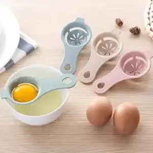 Bakest Separador De Ovo De Plástico Barato Cozinha Food-grade Gadgets Ferramenta Mini Filtro Branco Divisor De Gema De Ovo