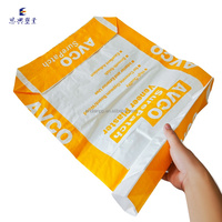 Sac à valve en PP tissé imperméable personnalisé 25 kg 50 kg Sac à valve à fond plat pour ciment, pâte à joint, poudre