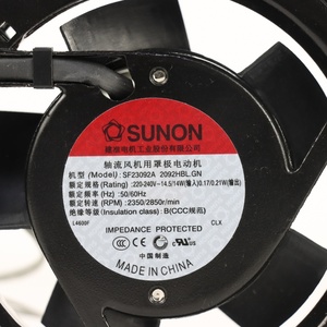 Ventilateur axial de refroidissement pour armoire et onduleur SUNON SF23092A 2092HBL.GN 92x92x25mm 220-240VAC 0.07/0.06A 14.5/14W 2350/2850RPM 30/37CFM - Product Image 6