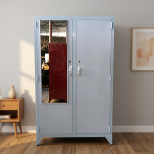 Armoire Métallique Pliante Autoportante de Haute Qualité avec Fonction de Verrouillage, Capacité de Charge 50kg-70kg, Portes à Panneaux Plats pour Chambre à Coucher Domestique - Product Image 3