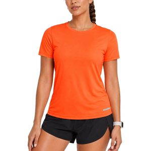 Custom Women's Short Sleeve Running Shirt Quick Dry Moisture Wicking Athletic Tee UPF 50+ Sun Protection Workout <b>Top</b> - Product Image 1