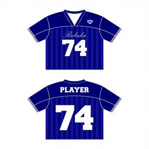 Camiseta Deportiva Personalizada Unisex de Alta Calidad, Sublimada con Gráficos Retro de Fútbol, Estilo Holgado y Corto, 100% Poliéster - Product Image 1