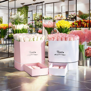 Phong cách sang trọng hình trái tim cứng nhắc Hộp quà tặng với nắp đậy Chất lượng cao cấp cho nến & Ví sắp xếp Matt cán in ấn - Product Image 3