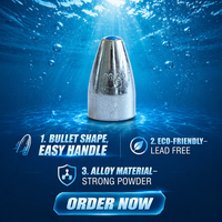 Plombs de pêche en alliage anti-rouille sans plomb, écologiques et durables, pour eau douce et eau salée, formes balle 3.5g, 5g, 7g, 10g, 14g, 20g
