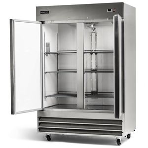 Rebirth Stainless Steel Vertical Double Door <b>Kitchen</b> Commercial Refrigerator Freezer RVE, RVF, RVD Supermarket Display Freezer S - Product Image 1