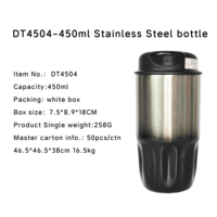 Mug de voyage isotherme en acier inoxydable 450 ml, anti-fuite, avec base en silicone antidérapante et motif floral, idéal pour la voiture, le bureau et les trajets quotidiens