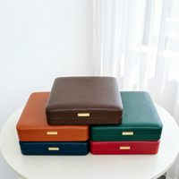 Boîte de rangement pour bijoux en cuir PU de luxe, doublure en velours doux, garde les bagues, colliers et boucles d'oreilles bien organisés et protégés pour une utilisation quotidienne