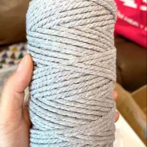 500g 수제 보헤미안 장식 4mm 코튼 로프 공예 천연 라운드 컬러 문자열 - Product Image 1