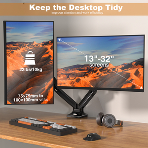 Nuevo Soporte de Escritorio Ajustable con Resorte de Acero para Monitor, Giratorio 180°, con Abrazadera en C y Base de Montaje para Monitor de Escritorio - Product Image 3