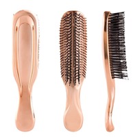 Vente directe usine Peigne électroplaqué antistatique pour le soin du cuir chevelu, usage en salon de coiffure et à domicile, pour cheveux humides et secs
