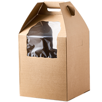Boîtes à gâteaux de mariage hautes en gros avec fenêtres imprimées UV, emballage personnalisé en carton avec poignée pour gâteaux et desserts