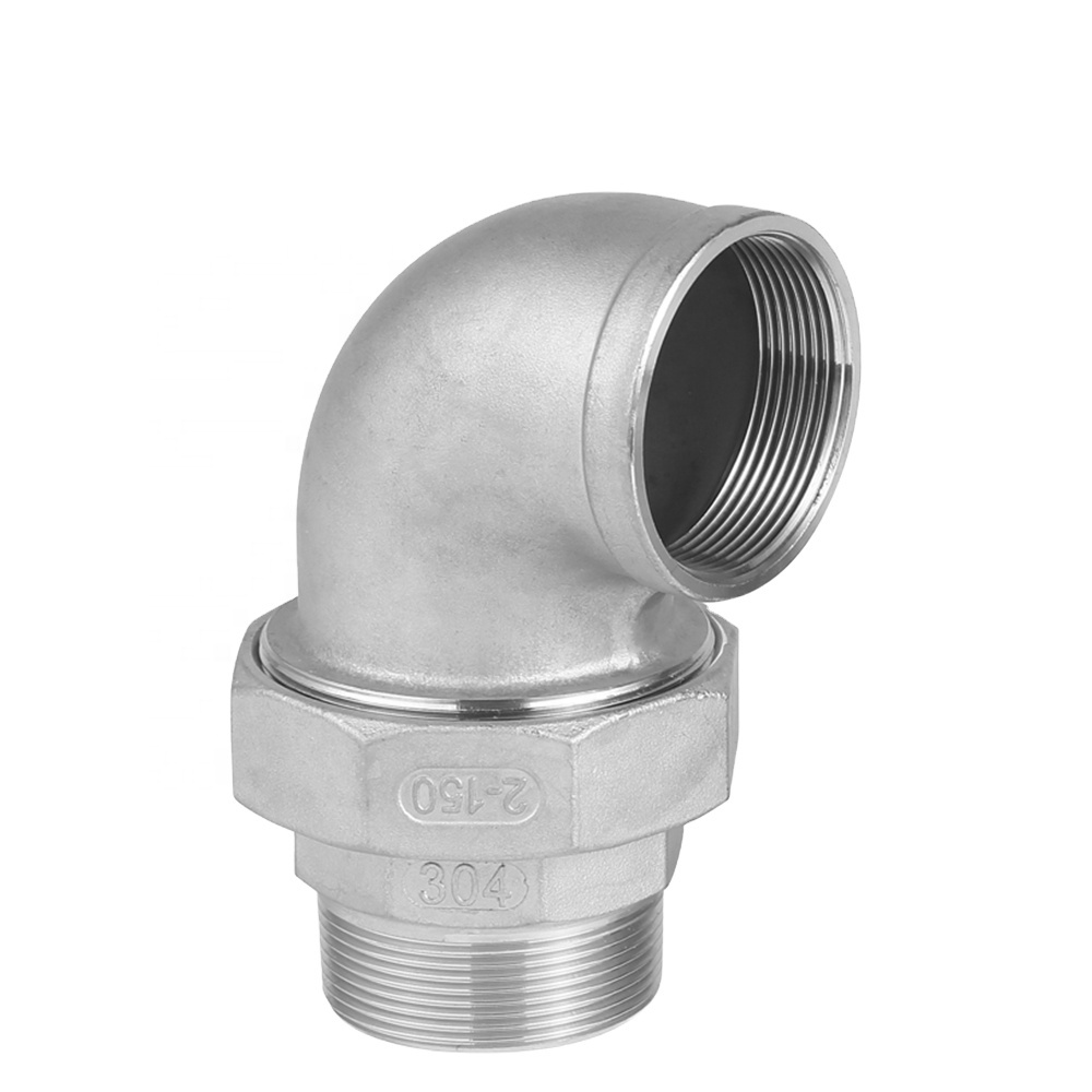 Customized Seamless Stainless Steel Casting Male Female Union Elbow Smooth Surface Treatment Pipe Fitting