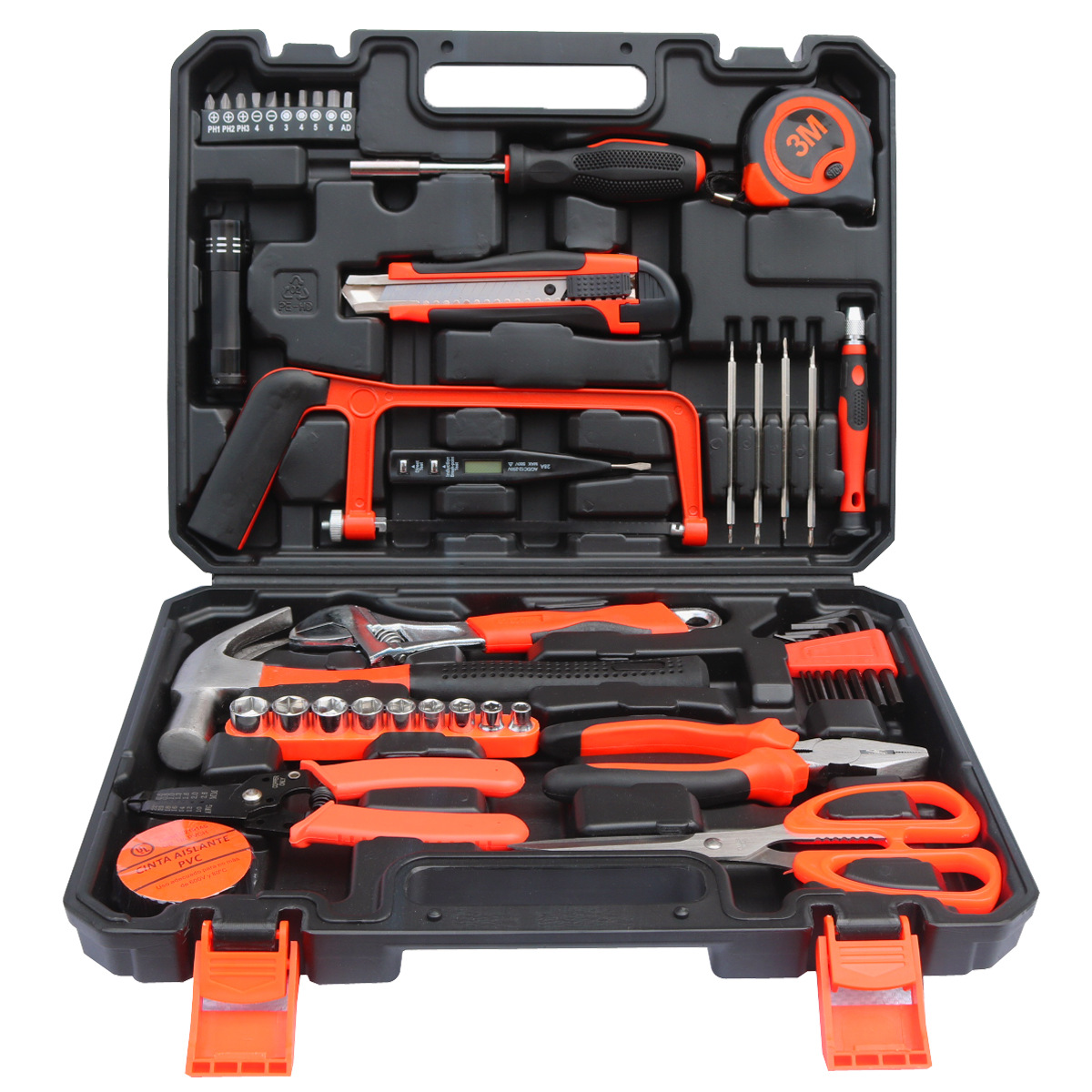 45 Pieces Of Home Hardware Tool Set Household Electrical Repair Kit Tool Box For Daily Repair And Maintenance