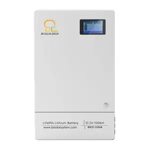 Baterías de iones de litio Batería de litio Lifepo4 recargable de grado A 48V100Ah para sistema de energía solar