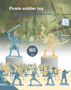 Ensemble de bataille de soldats pirates 80 pièces, échelle 5,5 cm, PVC, 10 styles, ensemble de guerriers pirates pour jouer, enfants de 8 ans et plus - Product Image 5