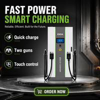 Station de recharge rapide DC EKDA 120kW 180kW pour véhicules électriques, IP55, OCPP1.6J, CCS2, CCS1, CHAdeMO, GB/T, NACS, chargeur EV commercial