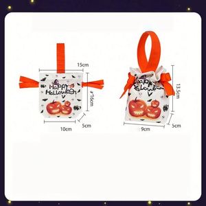 Bolsa de Regalo Plegable de Lona con Diseño de Calabaza de Dibujos Animados, Bruja, Fantasma, Horror, para Fiestas, Jardín de Infancia, Dulces - Product Image 4