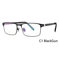Nouvelles montures de lunettes optiques carrées en titane pur pour le soin des yeux