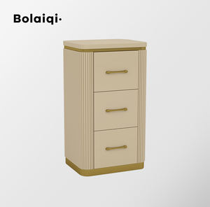 Paket Peralatan <span class=keywords><strong>Salon</strong></span> Rambut Modern BOLAIQI Lengkap dengan Furnitur Warna Beige dan Emas untuk Bengkel Kecantikan - Product Image 4