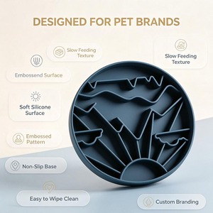 Bol à alimentation lente à motif personnalisé, grande quantité, approvisionnement direct usine, partenaire à long terme, labyrinthe amusant en silicone pour encourager une alimentation lente - Product Image 5