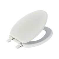 Abattant de toilettes moderne de style américain en bois moulé à fermeture douce avec charnières en plastique, forme ronde