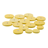 Yellow Flute Leather Pad Set - High - Quality for Woodwind Instrument Sound Hole Repair, Durable & Easy to Install