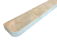 Bandes de roulement d'escalier moderne en marbre beige calcaire pour entrée patio maison porche avant